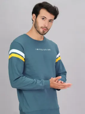 100% Cotton Color Blocked Full Sleeve Sweatshirt