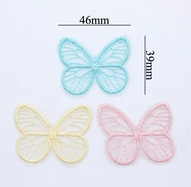 20 Pcs Butterfly Applique - Embroidered Butterfly Patch - Iron on Patches - Dainty Girly Patches - For Clothing Jackets Hats Bags Scrapbook