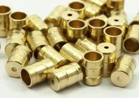 25 Raw Brass End Cap , Cord Tip - 4mm Cord End - 7.5x5 Mm (b0060)