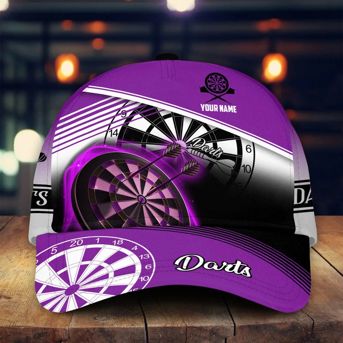 3D All Over Print Dart Multi Color Classic Cap, Baseball Cap for Man Women, Hat Dart Team