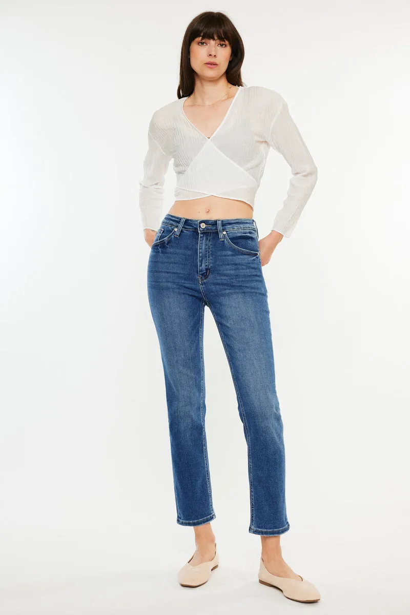 Adaline High Rise Slim Straight Leg  Jeans