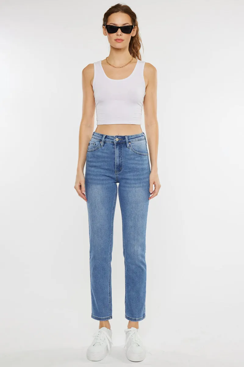 Adaline High Rise Slim Straight Leg  Jeans