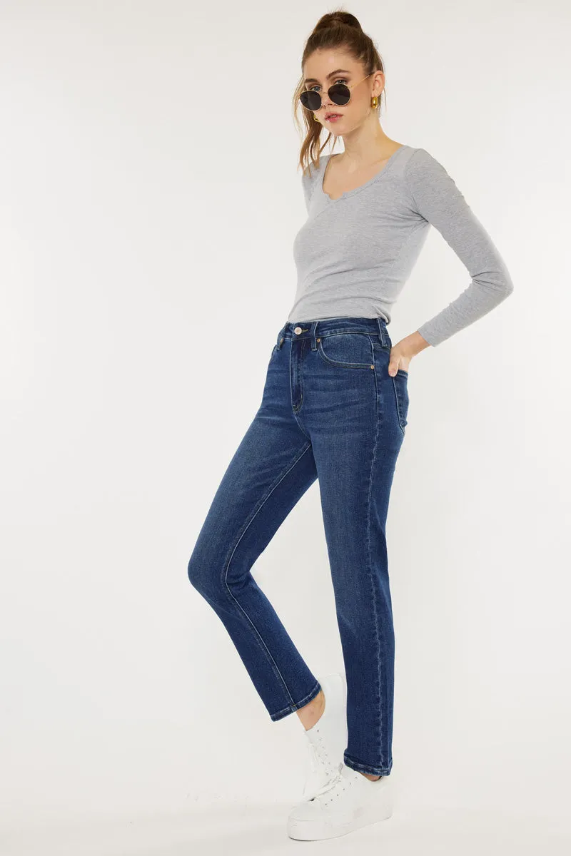 Adaline High Rise Slim Straight Leg  Jeans