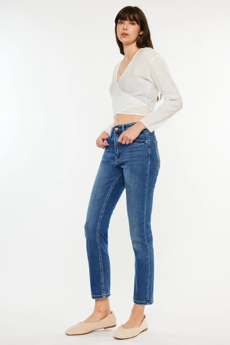 Adaline High Rise Slim Straight Leg  Jeans