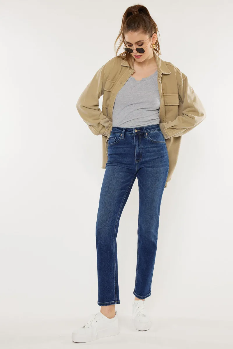 Adaline High Rise Slim Straight Leg  Jeans