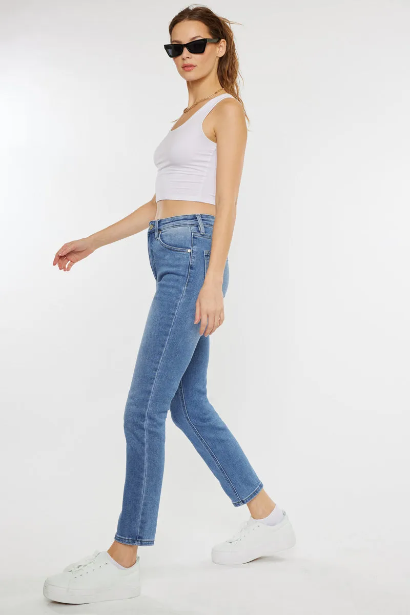 Adaline High Rise Slim Straight Leg  Jeans