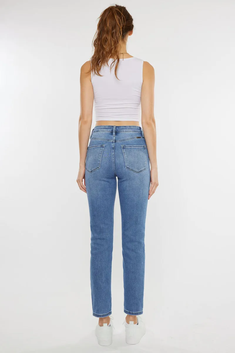 Adaline High Rise Slim Straight Leg  Jeans