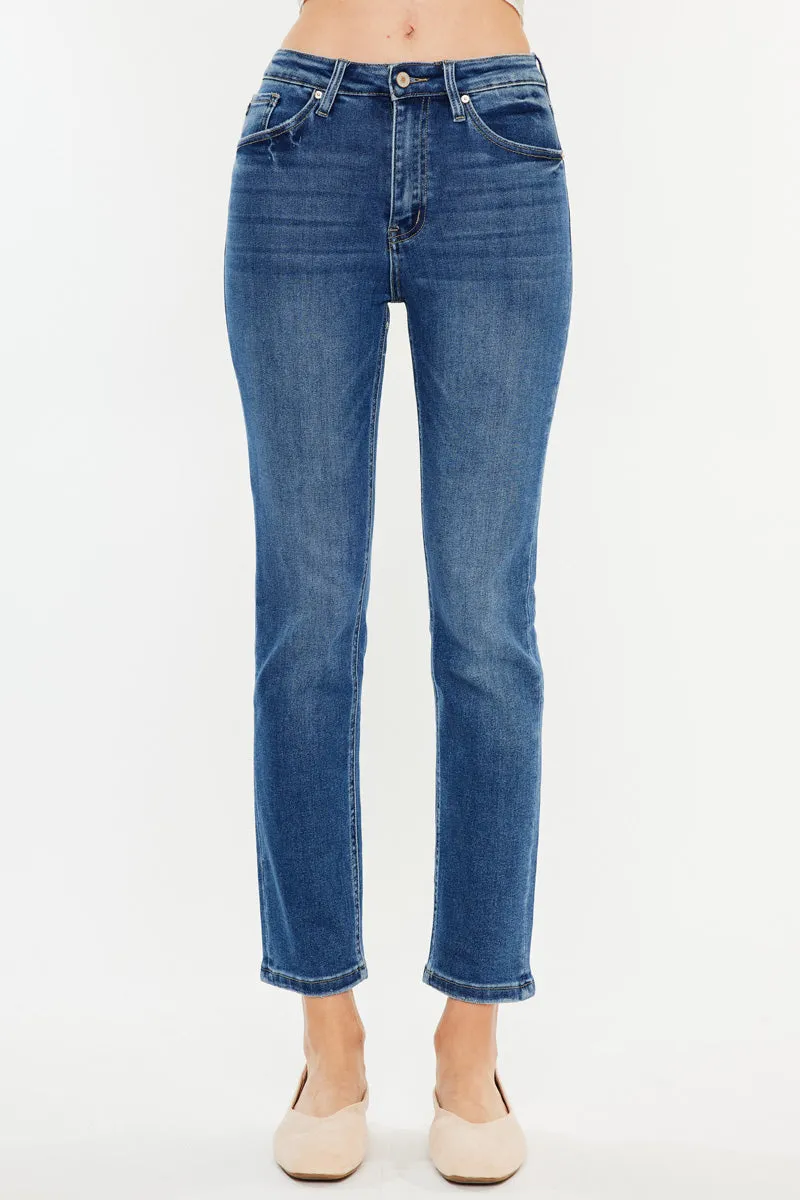 Adaline High Rise Slim Straight Leg  Jeans