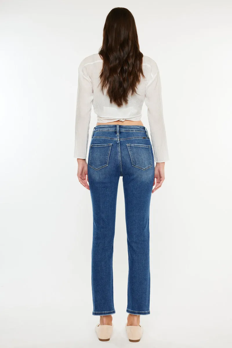 Adaline High Rise Slim Straight Leg  Jeans