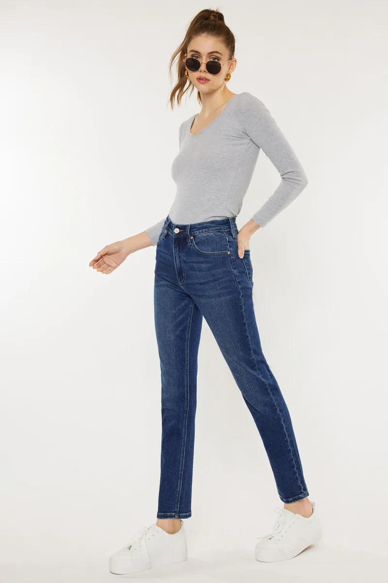 Adaline High Rise Slim Straight Leg  Jeans