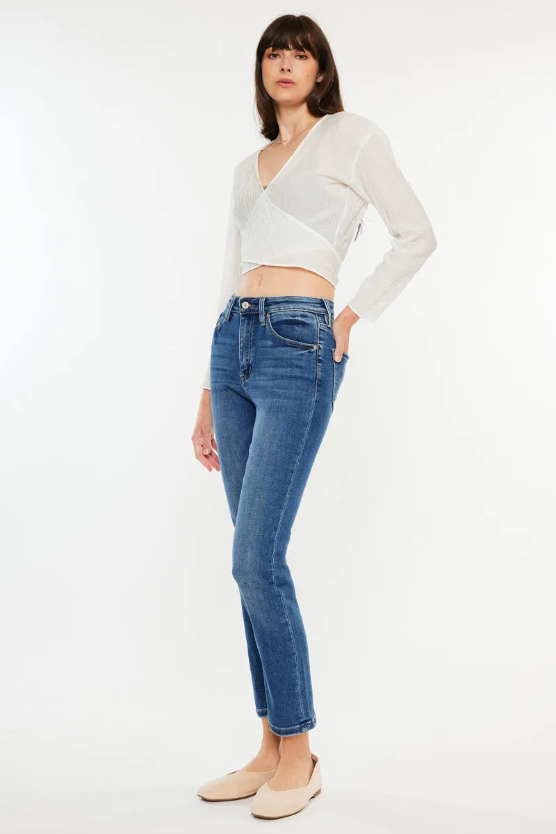 Adaline High Rise Slim Straight Leg  Jeans