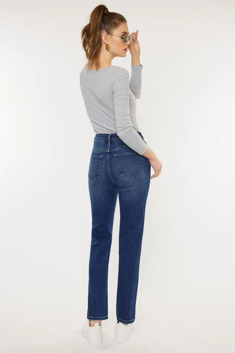 Adaline High Rise Slim Straight Leg  Jeans