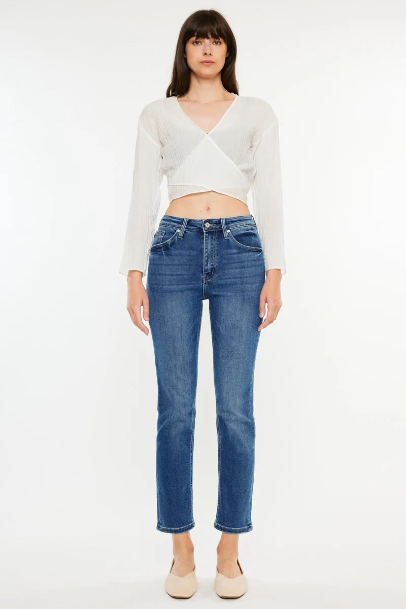 Adaline High Rise Slim Straight Leg  Jeans