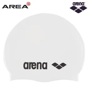 Arena Diamond Silicon Swim Cap | White - Black