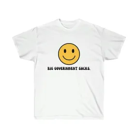 Big Government Sucks Smiley Tee