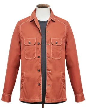 Burnt Orange Double Pocket Overshirt