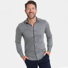 Charcoal Mélange Performance Stretch Shirt