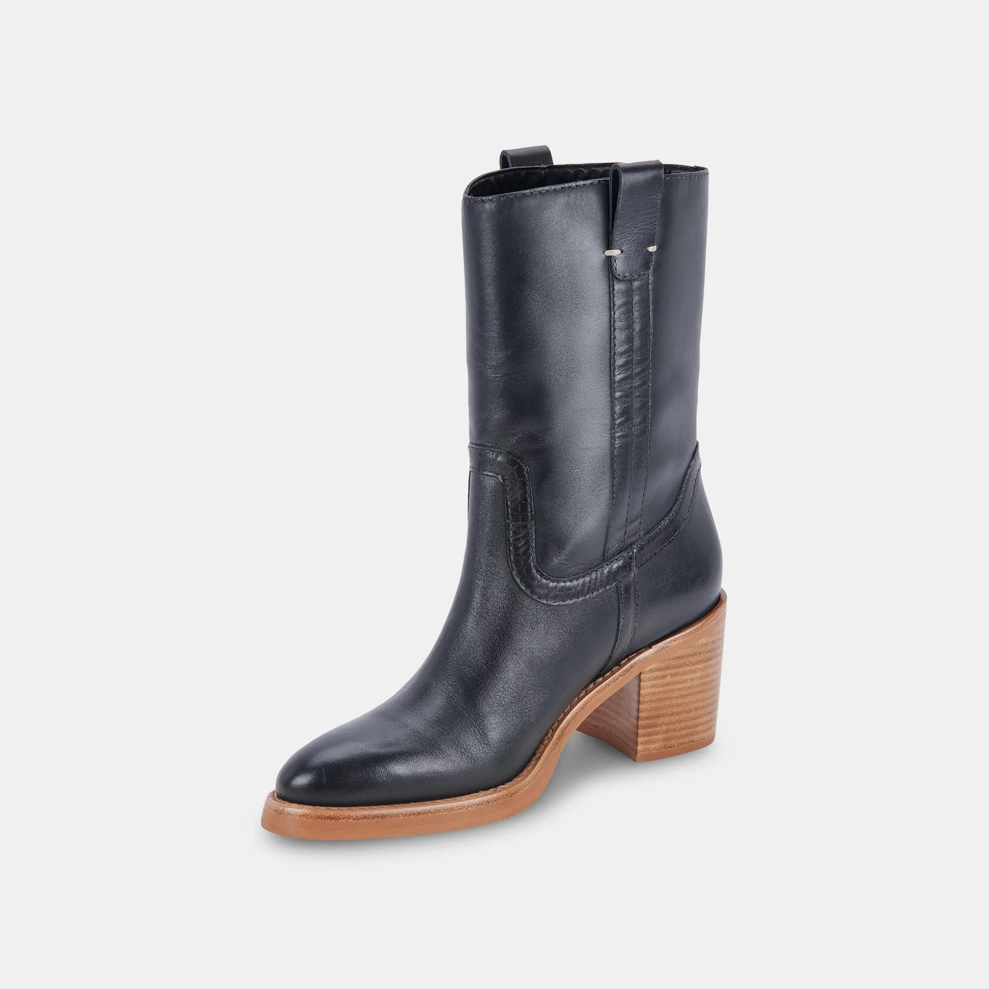 COLETE BOOTS BLACK LEATHER - re:vita