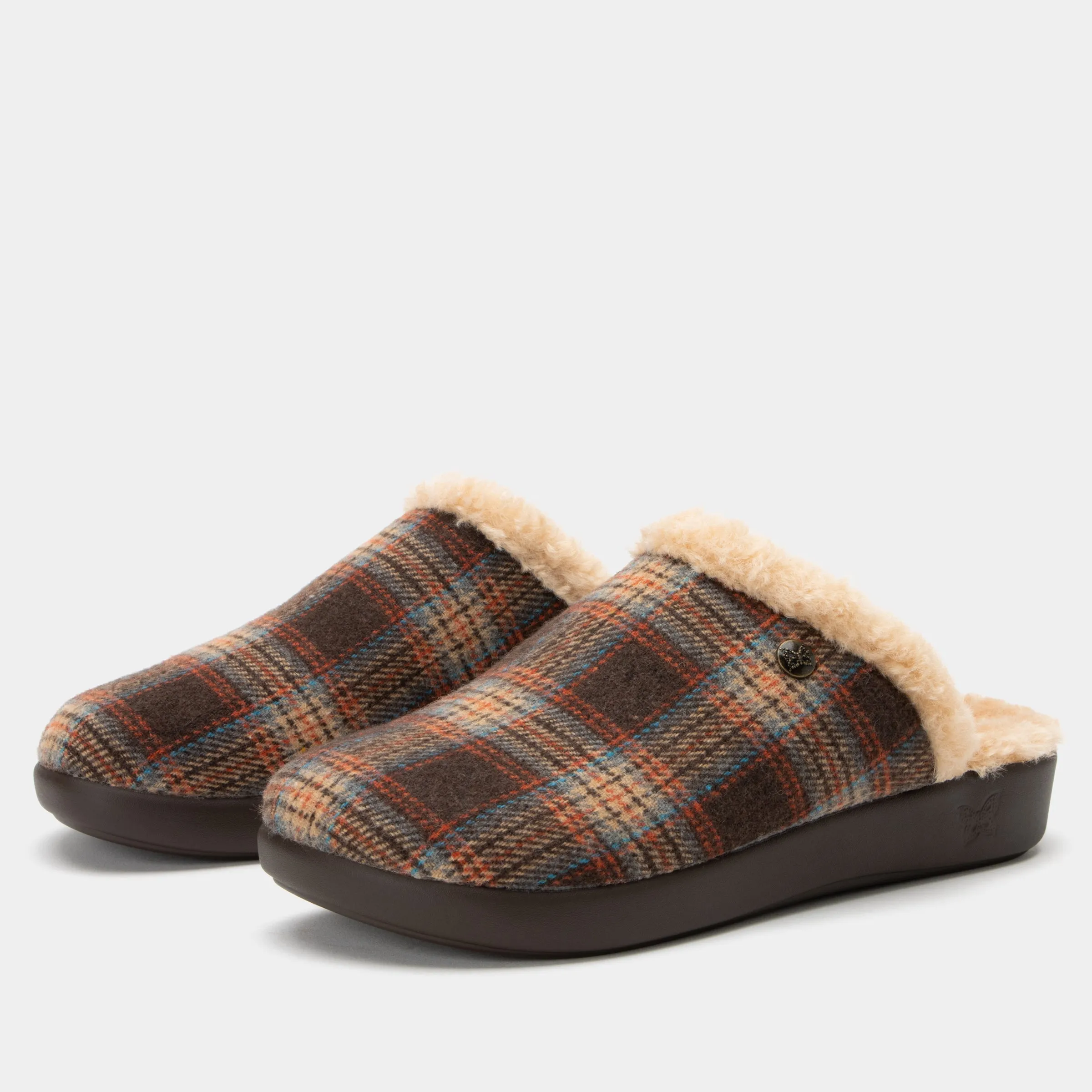 Comfee Plaidly Brown Slipper