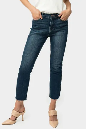 Essential Mini-Flare Leg Denim with Raw Hem