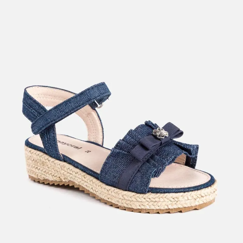 Jute Platform Sandals - Dark Jeans