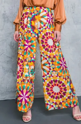 Kaleidoscope Printed Wide Pants