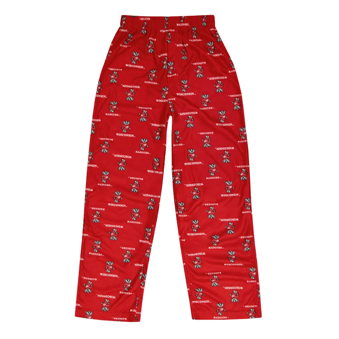 Kids' (Junior) Wisconsin Badgers Printed Sleep Pant (KD8LF4 82)