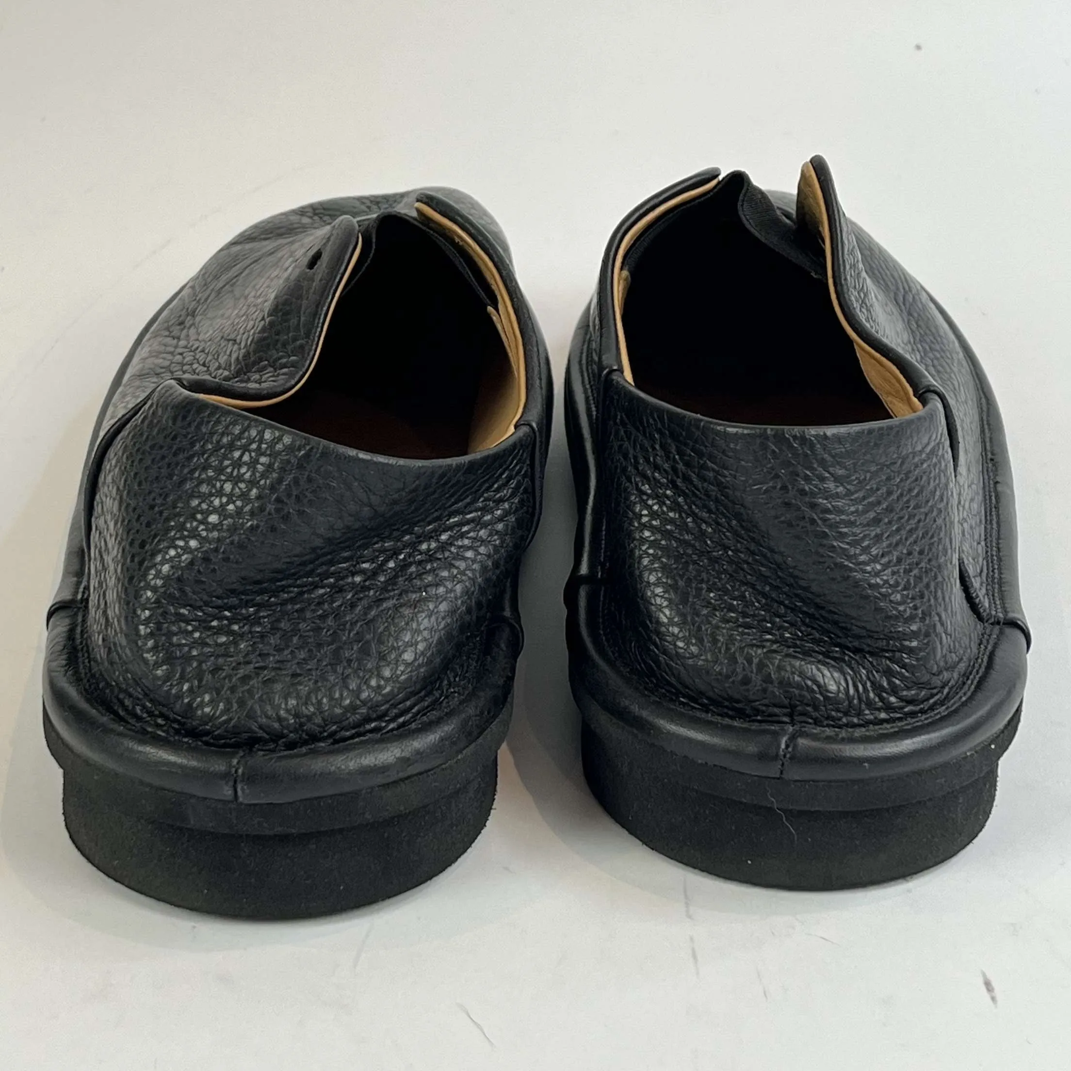 Marsell Brand New 488 Black Leather Slip-On Flats 38