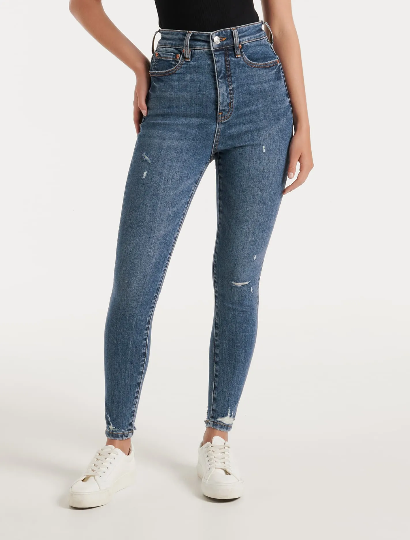 Mila Cropped High-Rise Skinny Jeans