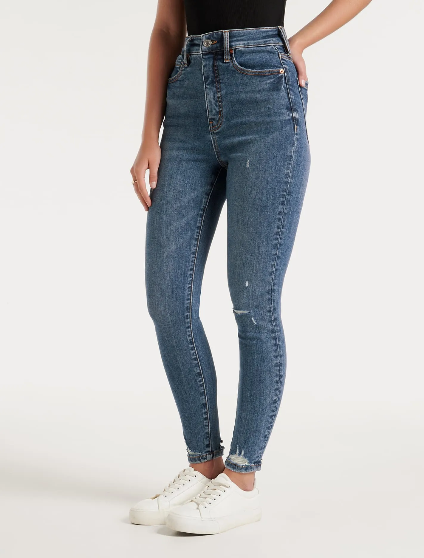 Mila Cropped High-Rise Skinny Jeans