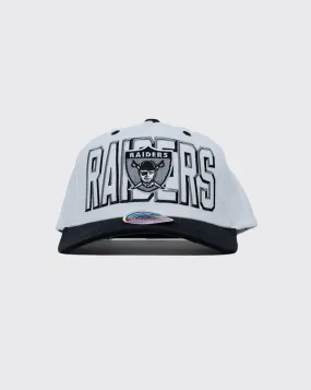 Mitchell & Ness Pro Crown Oakland Raiders Snapback Hat - Adjustable Fit, Premium Quality