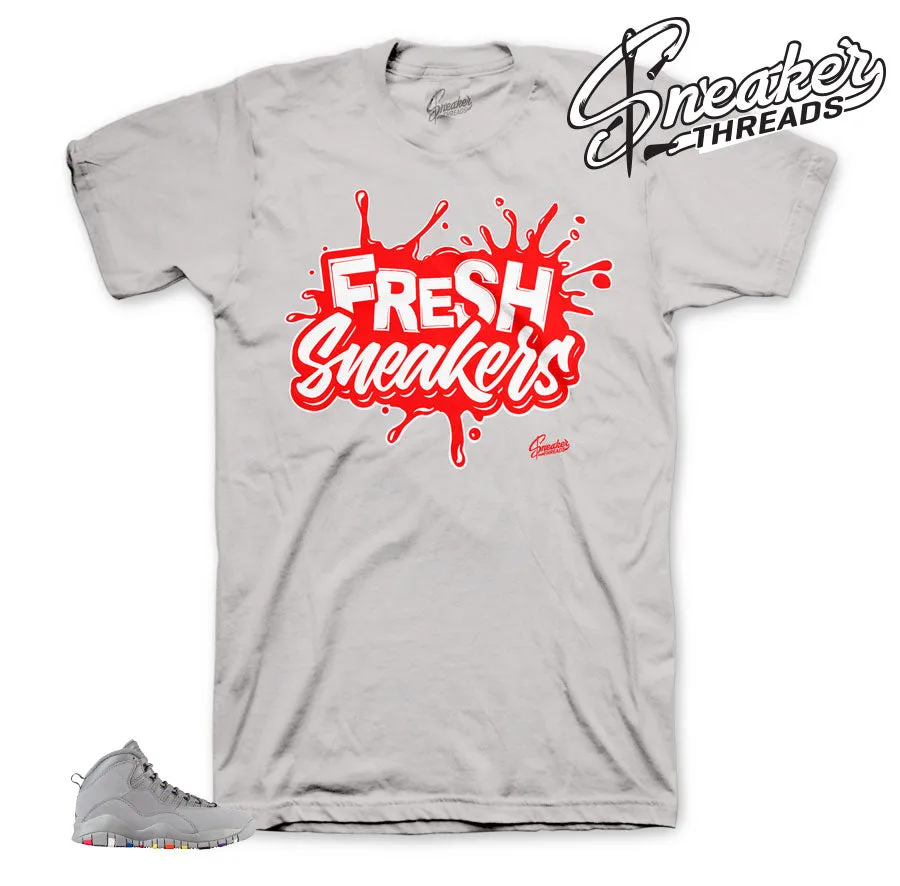 Retro 10 Cool Grey Fresh Sneakers Shirt