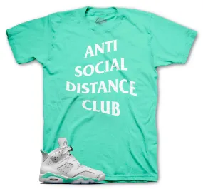 Retro 6 Mint Foam Social Distance Shirt