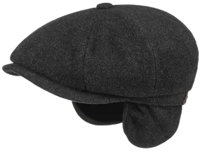 Stetson 6 panel Wool/Cashmere Charcoal Grey Baker boy cap