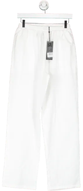 The Couture Club White Cotton Poplin Lounge Pants UK 6