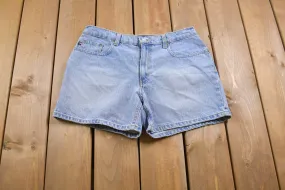 Vintage 1990s Polo Ralph Lauren Jean Short Shorts 32 x 5 / 90s Shorts / Streetwear Fashion / Bottoms / Light Wash / Vintage Jeans