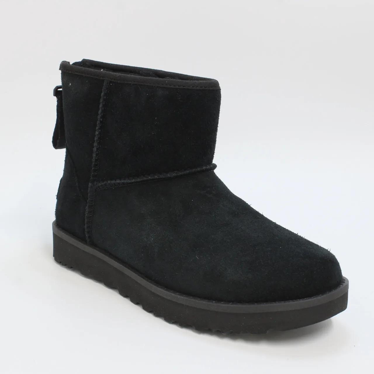 Womens UGG W Classic Mini Logo Zip Black